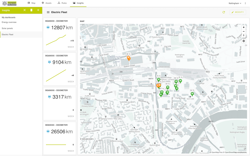 Data visualisation tool for connected IoT devices